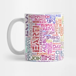 Bio Biodiversity Pattern Text Word Cloud Mug